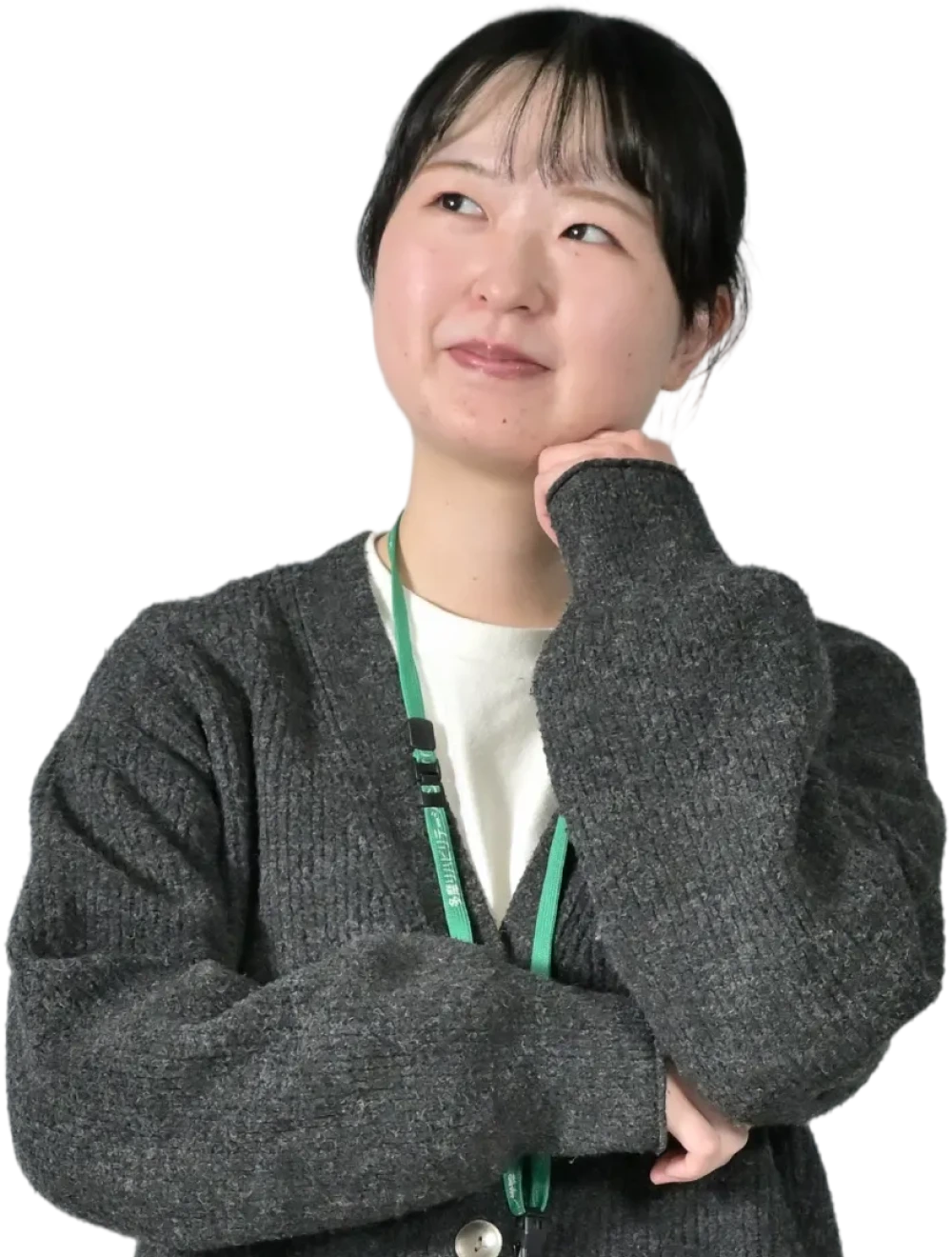 悩んでいる様子の学生