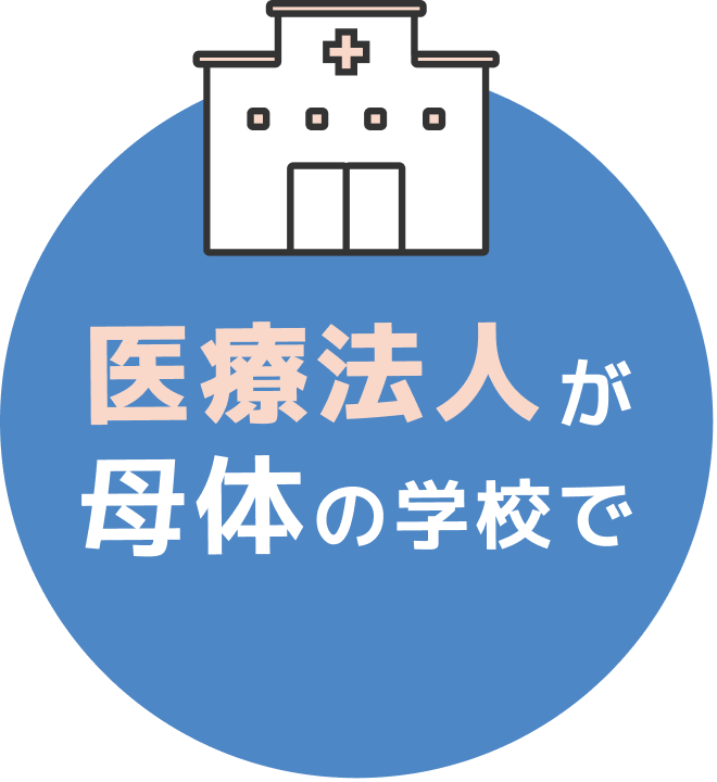 医療法人が母体の学校で